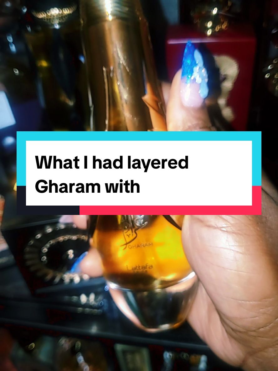 Here's how I had layered Gharam the other day!! Do u have her? If not, u should try her. She's beautiful to me. The review is pinned on my page about her.  .  #lattafagharam #gharam #lattafa #soiree #canvasbeauty #perfumecombo #perfumetok #fragrancetiktok #perfume #fragrance #perfumecollection #perfumeaddict #perfumelover #fyp #trending #viral 