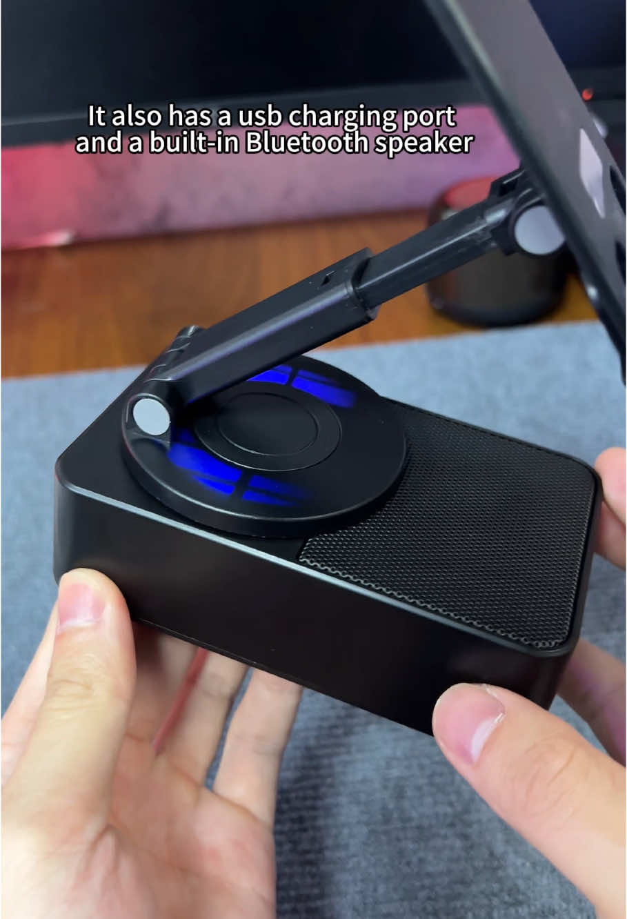 Guys, share a great phone seat speaker 🤩 Phone stand with power supply and wireless Bluetooth speaker #bluetooth #5in1 #multipurpose #phoneholder #powerbank #speaker #Mobile  #fyp #TikTokShop 