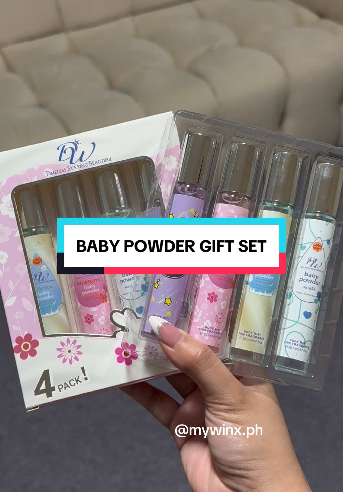 Sigurado malalambing ka ng wala sa oras kapag itong baby powder perfume ang gamit mo 💓 #perfume #bodymist #giftset #babypowder #perfumeset #unisex 