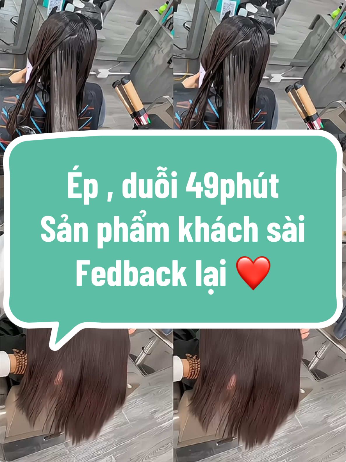 Ép , duỗi 49phút Sản phẩm khách sài  Fedback lại ❤️#duỗi_thuần_chay #xuhuongtiktok #Duỗi #fyp #dầu_gội_chay #duỗitựnhiên #duỗiionâm #duoitunhien #duỗihơinước 