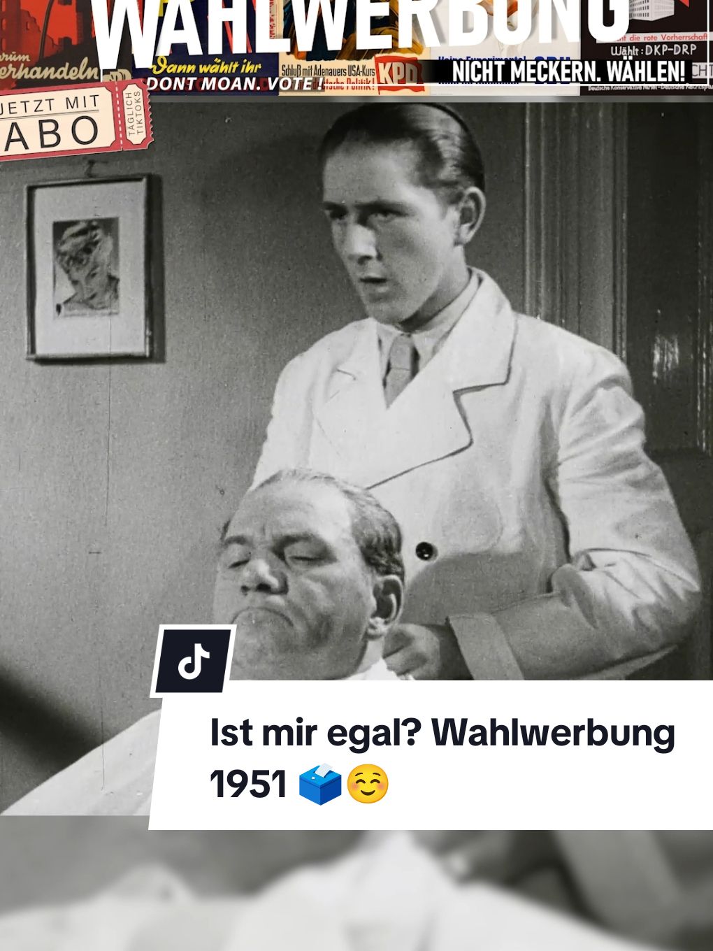 Wahlwerbung 1951 ☺️ 🗳️ #retro #50er #ftp #fyp 