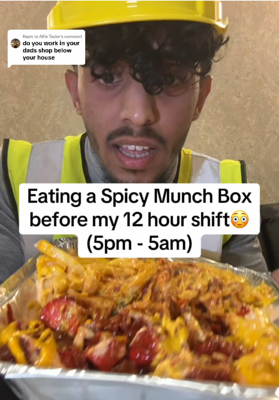 Replying to @Alfie Taylor EATING A SPICY MUNCH BOX BEFORE MY 12 HOUR SHIFT - @Xotica Fusion #manchesterfood #manchester #asmreating #mukbang #fyp #foryou 