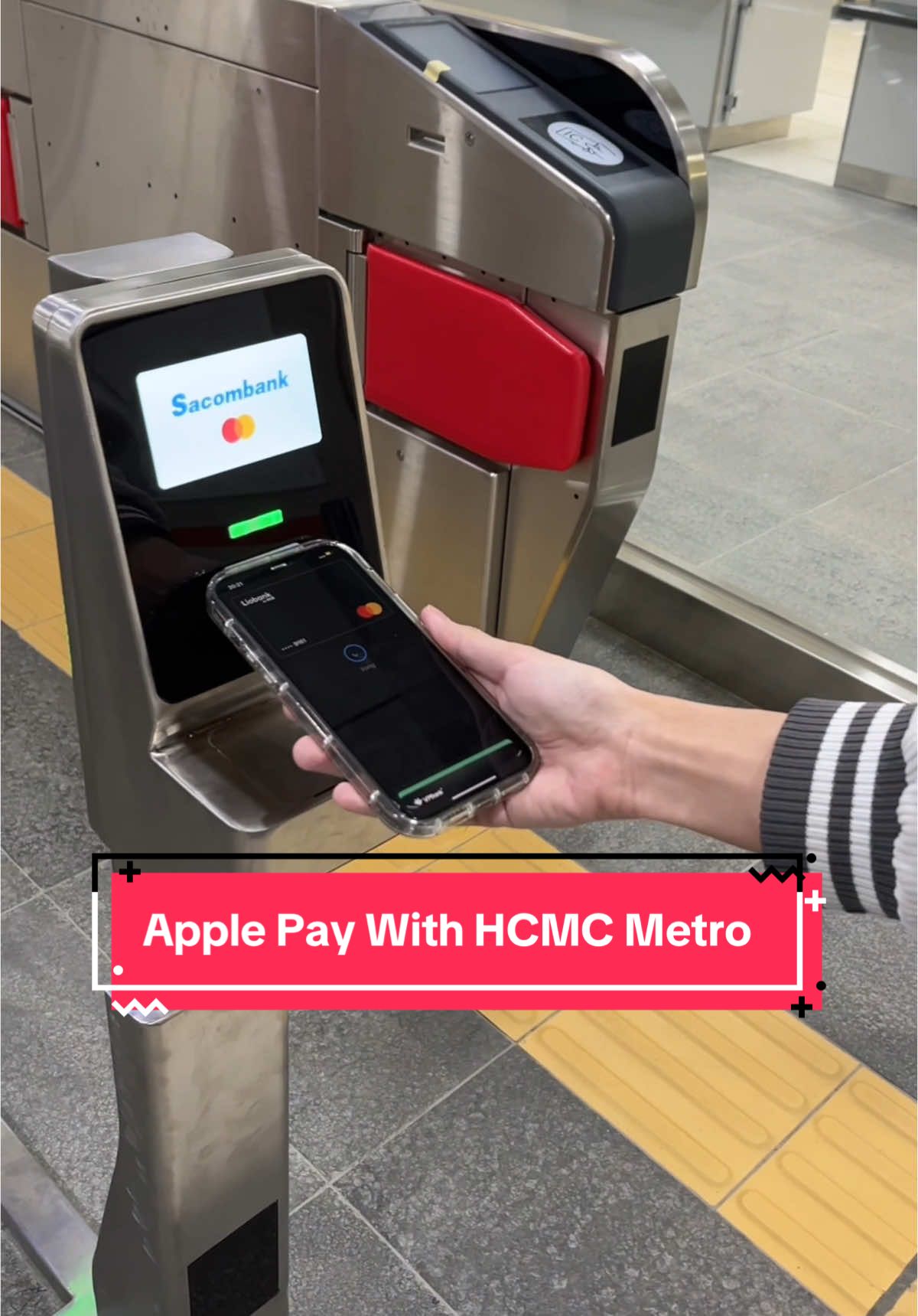 APPLE PAY WITH METRO! Quá tiện lợi khi sử dụng hệ thống Metro mới tại Thành phố Hồ Chí Minh. #hcmcmetro #metro #apple #applepay #hochiminhcity #hcmc 