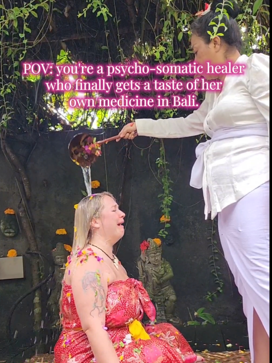 Healers need healing too 🥲💧💖  #balihealing #melukat #purificationceremony #shadowwork #healer #somatichealing #traumahealing #griefjourney #femaleempowerment #ancestralhealing #feminineenergy 