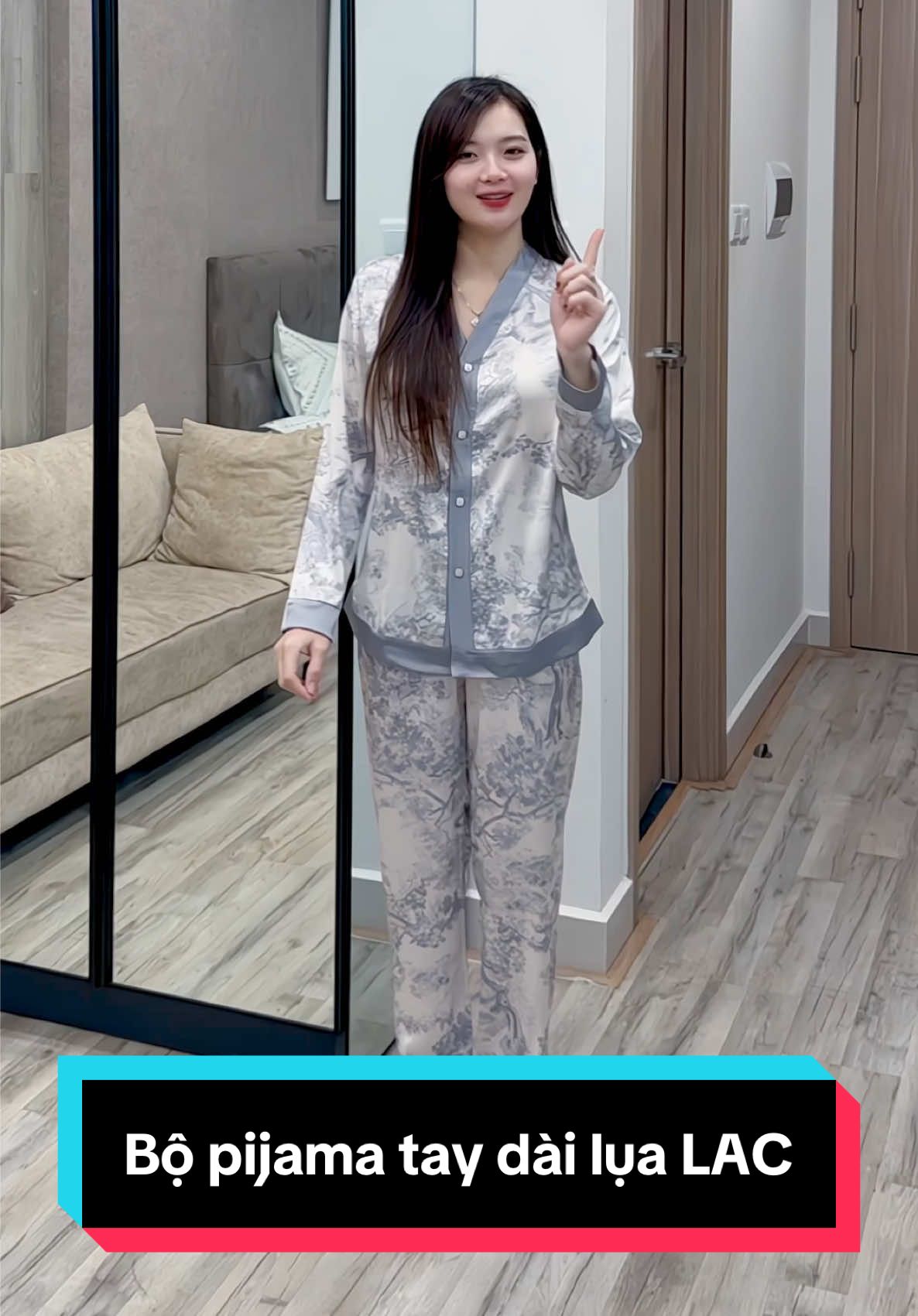 Bộ pijama tay dài lụa LAC #xuhuong #bongu #dongulua 