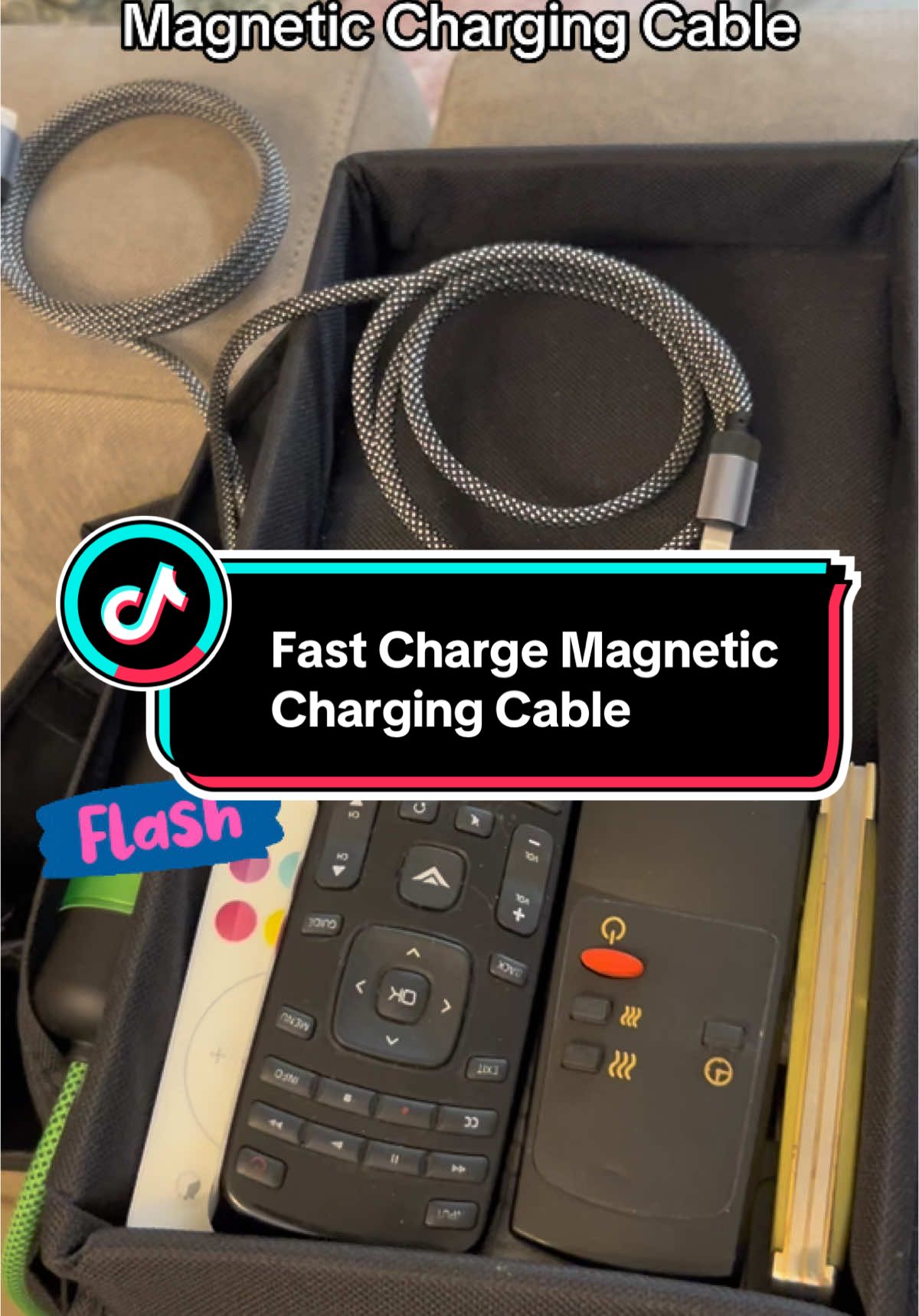 Fast Charge Magnetic Charging Cable great gift idea easy to keep neat and coiled #phone #charger #techtok #tiktokshopholidayhaul 