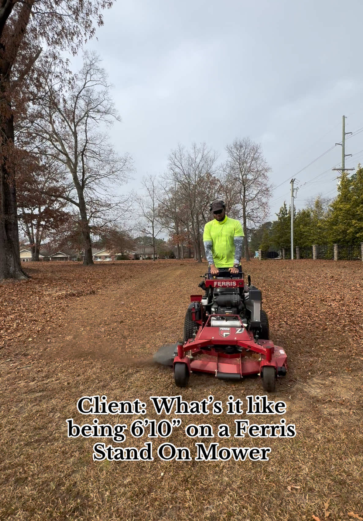 Client what’s it like being on a Ferris Stand on mower. #sixtenlandscaper #fyp #foryou #grass #lawn 