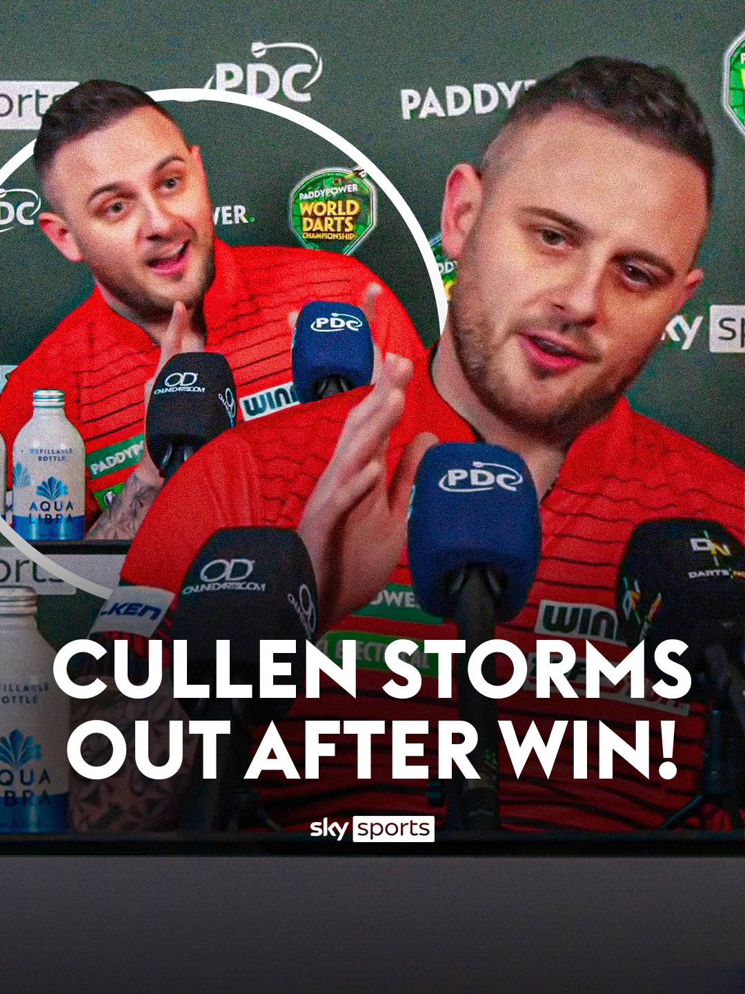 Joe Cullen says the media have shown him 'no respect' and stormed out of his press conference after beating Wessel Nijman at the World Darts Championship 😳 #darts #dartstiktok #SportsNews