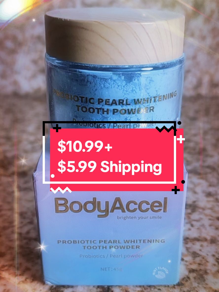 Probiotic Pearl Whitening Tooth Powder @BodyAccel Store  ⭐️ Daily Use ⭐️ Reduce Stains ⭐️ Maintain Oral Health ⭐️ Fresh Breathe  #bodyaccel #bodyacceltripelwhiteningtoothpaste #oralhealth ##oralhygiene #freshbreath #stains #dailyuse #teeth #teethtok #whiteteeth #whiterteeth #toothpowder #trending #trendingvideo  #foryoupage #fyp 