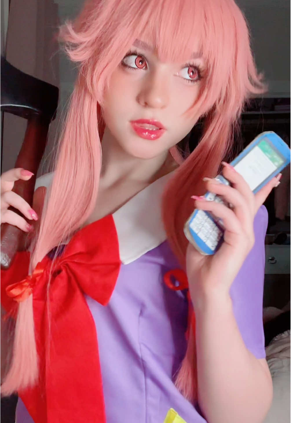 I WISH I COULD STEAL SOMEONE AS A YUKI PROP. #futurediary #yunogasai #mirainikki #yunogasaicosplay #futurediarycosplay #mirainikkicosplay 