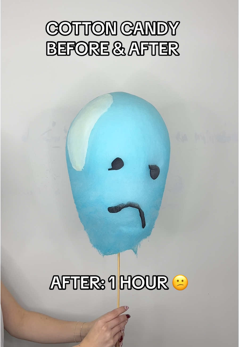 BUBBLE MELTS FAST! This BFDI beauty went from cotton candy to crunchy candy — whoa! #battlefordreamisland #bfdi #bfb #osc #bubble #cottoncandy #art #beforeandafter #timelapse #melting 