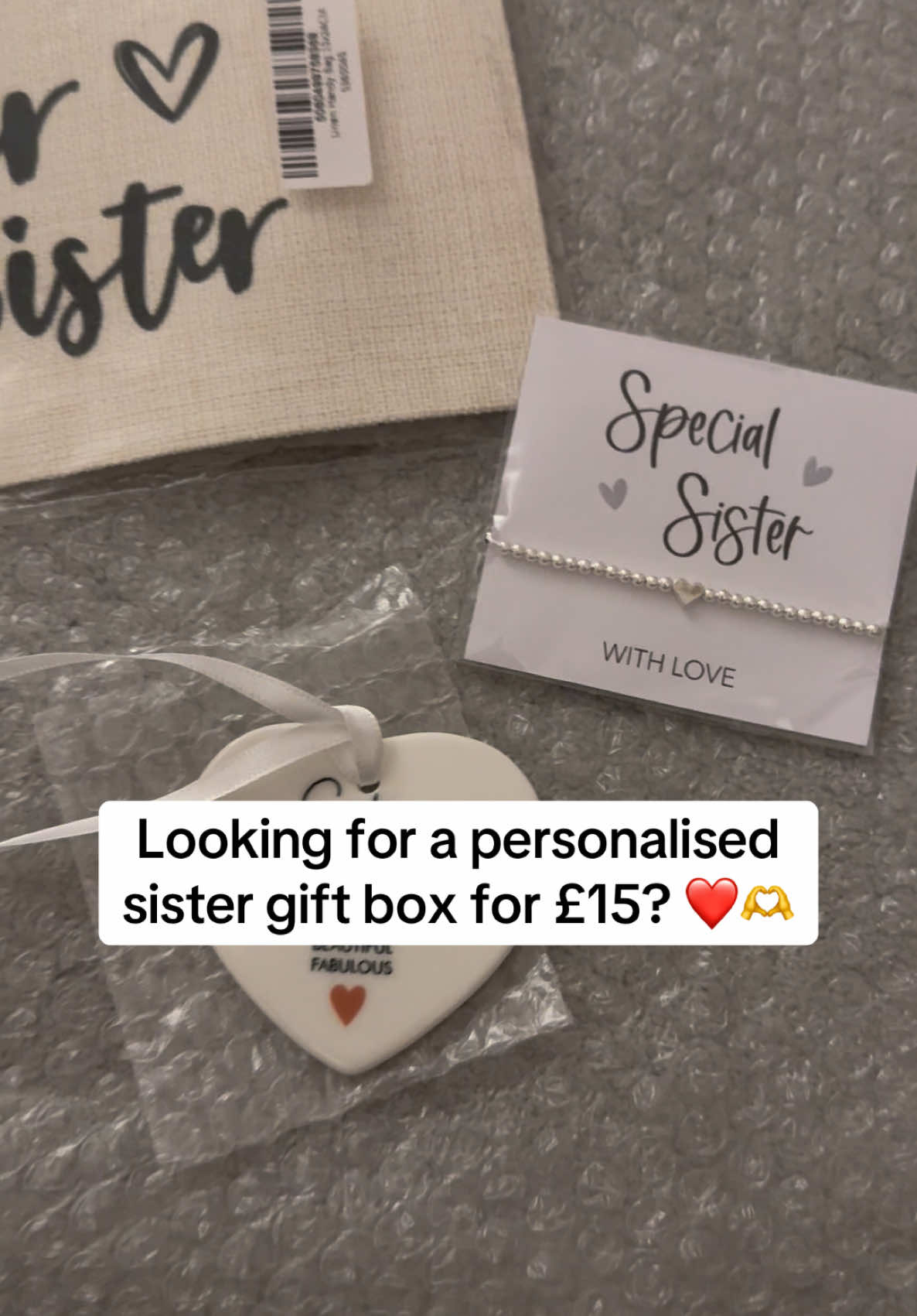 Looking for a personalised sister gift box for £15?? Creating boxes for my customers is the best feeling in the world ❤️🫶 #fyp #thankyou #supportsmallbusiness #shopsmallbusiness #occasionboxes #bestsister #bestiegifts 