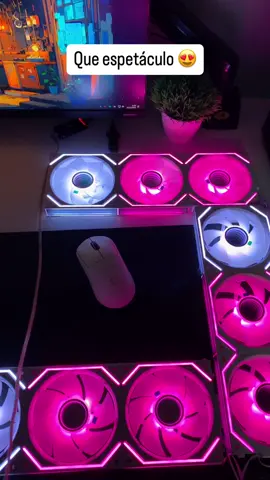 As Fans da Jungle Leopard Interestelar v2 com a controladora da LIAN LI é simplesmente espetacular.  #pcgamer #lianli #rgb 