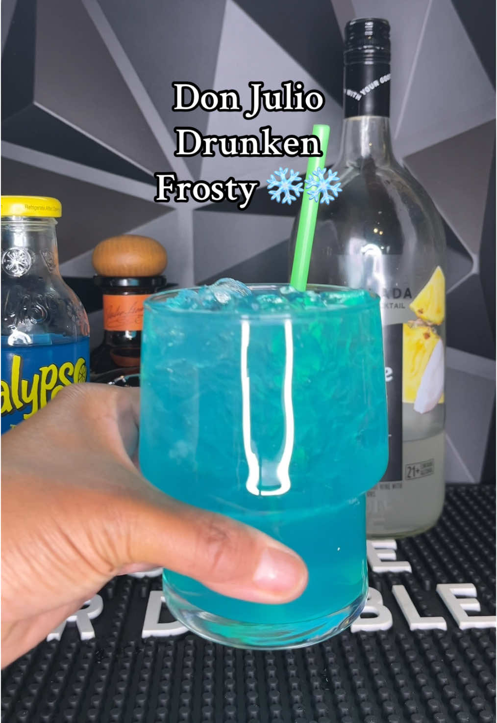 Don Julio Druken Frosty ❄️❄️ Tequila  Minute Maid Pina Colada  Blueberry Lemonade  Blue curaco  Drink Responsibly  #fyppppppppppppppppppppppp #drink #recipes #drunk 