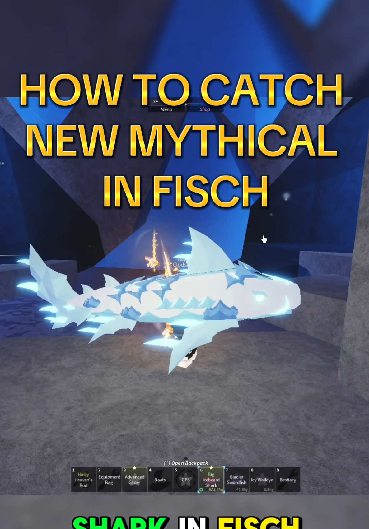 NEW MYTHICAL SHARK IN FISCH Game: Fisch #roblox #fisch #gaming #fy #fyp #viral 