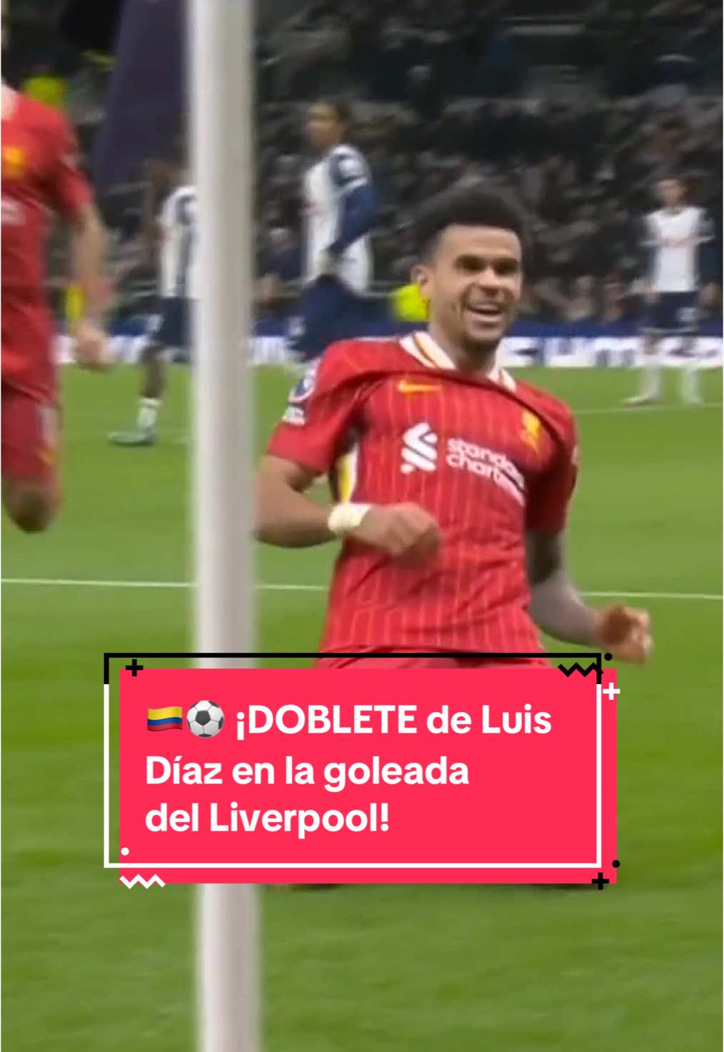 🇨🇴 ¡DOBLETE DE LUIS DÍAZ!  El colombiano marca el sexto en el encuentro para Liverpool, ¡Ya son 7 goles en la temporada! 🔥 ⚪️ #Tottenham 3-6 #Liverpool 🔴 #LigaPremierTD #PremierLeague #gol #futbol #Soccer