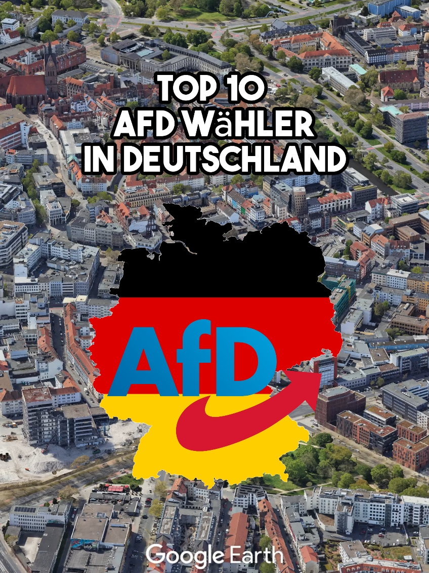 So stark ist die AFD Fraktion in Deutschland 🤯🤔 #googleearth #top10 #fyp #afd #afddeutschland 