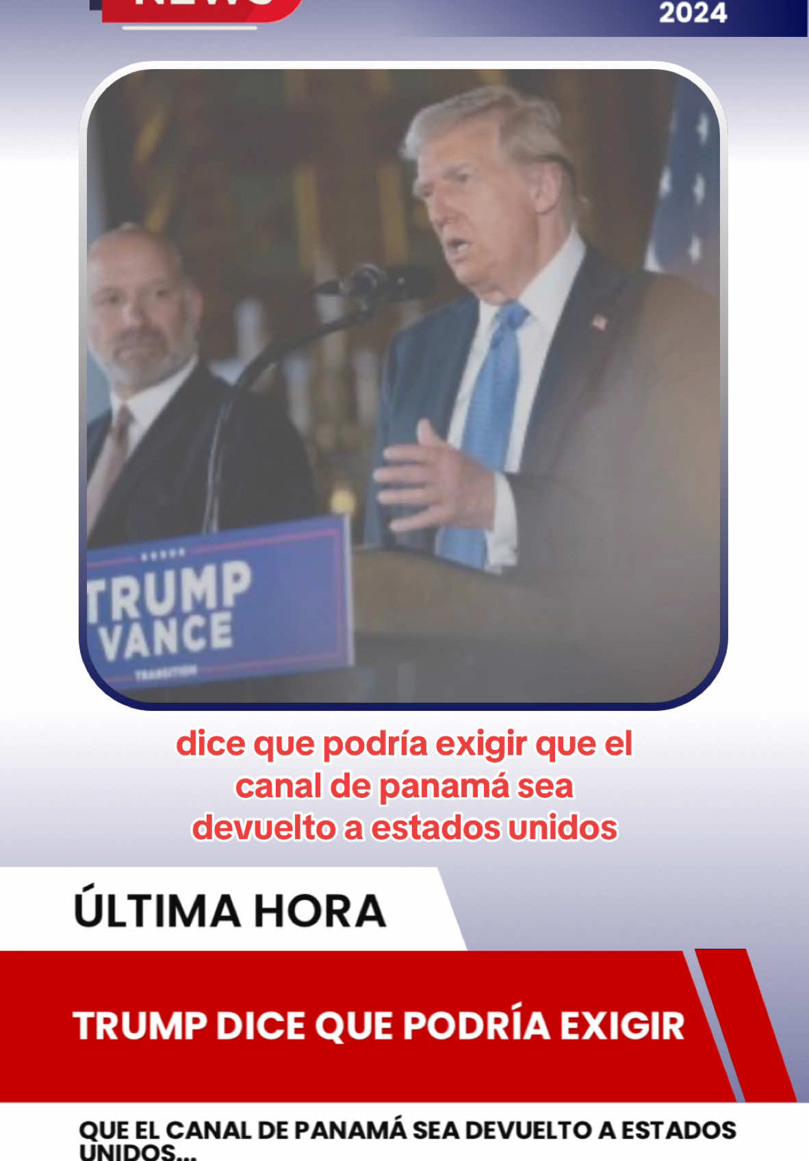 Trump dice que podría exigir que el Canal de Panamá sea devuelto a Estados Unidos #panama #noticias #noticiasdehoy #noticiasen1minuto #usa🇺🇸