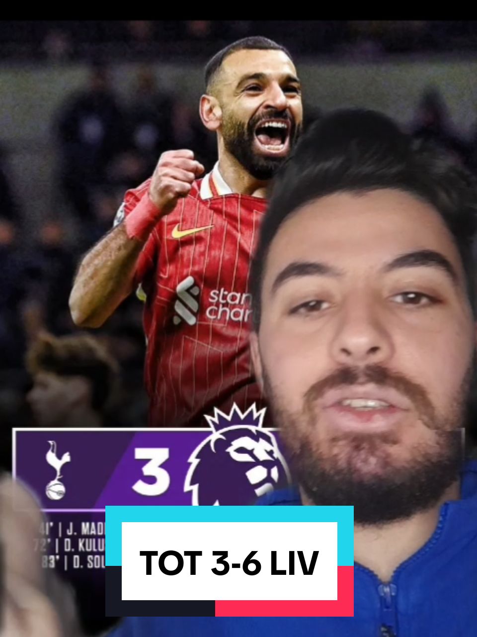 FESTIVAL OFFENSIF DE LIVERPOOL 🔥 #fyp #liverpool #mohamedsalah #sportsontiktok #defrief #reaction #PremierLeague #tottenham