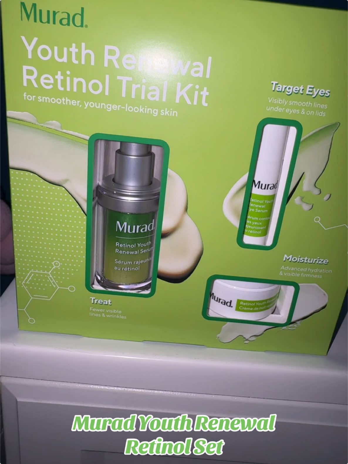 Such a good deal on this #murad youth renewal #retinol set 💚 #muradskincare #skincare #wrinkles #retinolskincare #retinolserum #skincareroutine #SkinCare101 #skincareset #skincaretiktok #skincarehacks #moisturizer #serum #eyeserum #foryourpage #mademyyear #agingskin #hydratedskin #glowingskin 