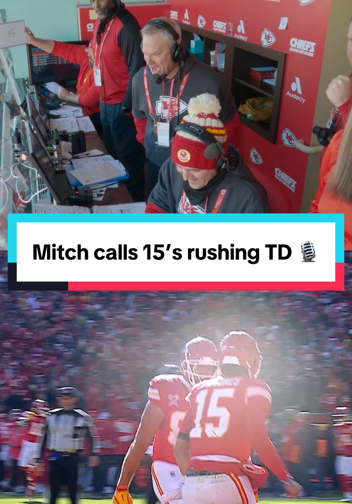 Patrick punched it in and Mitch was punching air 🤣 #patrickmahones #touchdown #nfl #chiefs 