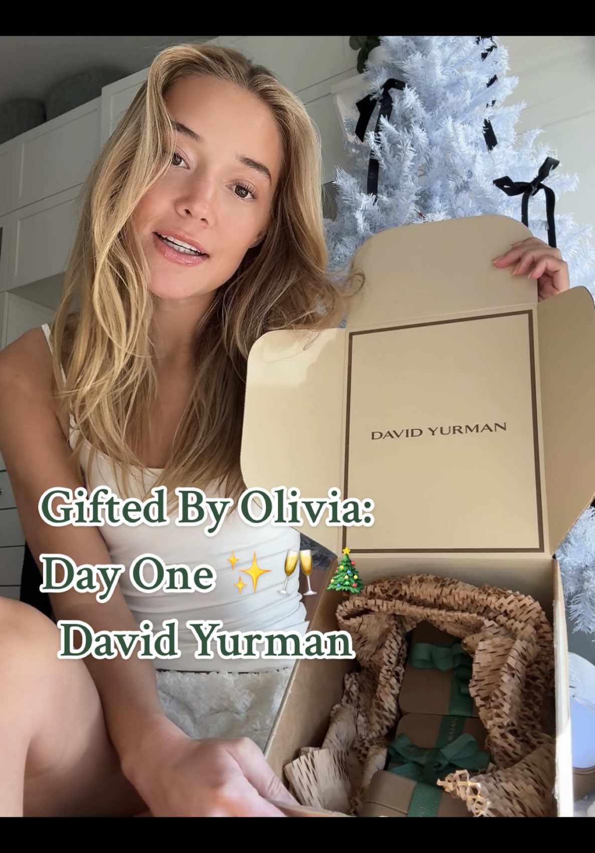 Gifted By Olivia: Day One✨🥂🎄 David Yurman Necklace, Ring and Bracelet🤍 Link in Bio for youtube video. Announcing tomorrow at 11 AM on Instagram story xoxo