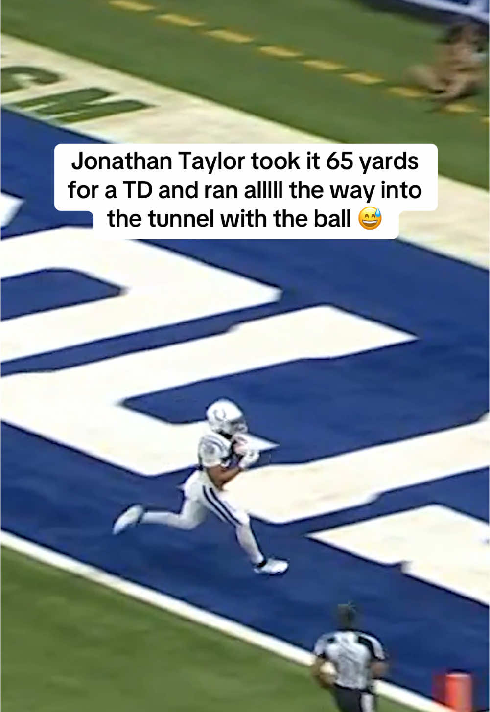 Jonathan Taylor made sure to not drop this one before the end zone 🤣 #colts #nflfootball #nfltiktok 