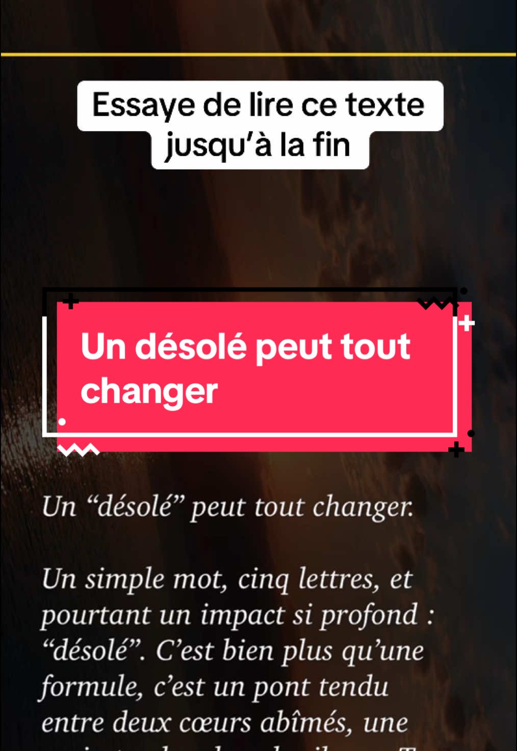 Un désolé peut tout changer….  #éloquenceplus #elocutionbiensexprimer #clublecture #teleprompteur #apprendreàbiensexprimer #exerciceeloquence #testeeloquence #eloquencetexte #fyp 