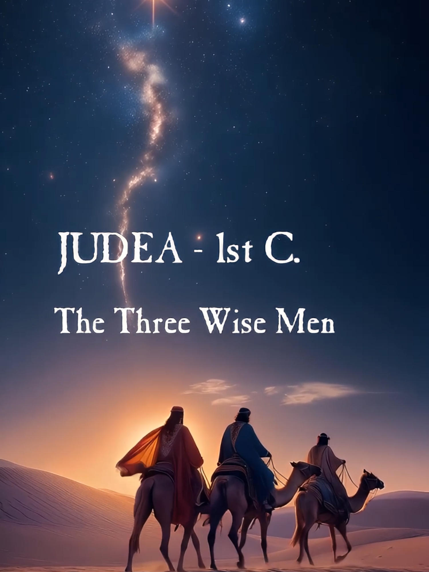 JUDEA - 1st C. The Three Wise Men | About two thousand years ago, three magi, known as the Wise Men, traveled from Judea to follow the star announcing the birth of a new king. Accompanied by gifts of gold, frankincense, and myrrh, their journey is one of the most well-known accounts of the birth of Jesus. This video portrays the path traveled by these travelers, from the historical perspective and the context of their time.#history #historytok #animaze_ai #aesthetic #english #aigenerated #ancient #ChristmasStory #ChristmasTraditions #ThreeWiseMen #WiseMen #Journey #Christmas2024 #HolidaySeason #FestiveSeason #Christmas #merrychristmas #ChristmasTime #HappyHolidays #HolidaySeason #FestiveSeason #unitedstates #usa_tiktok #america