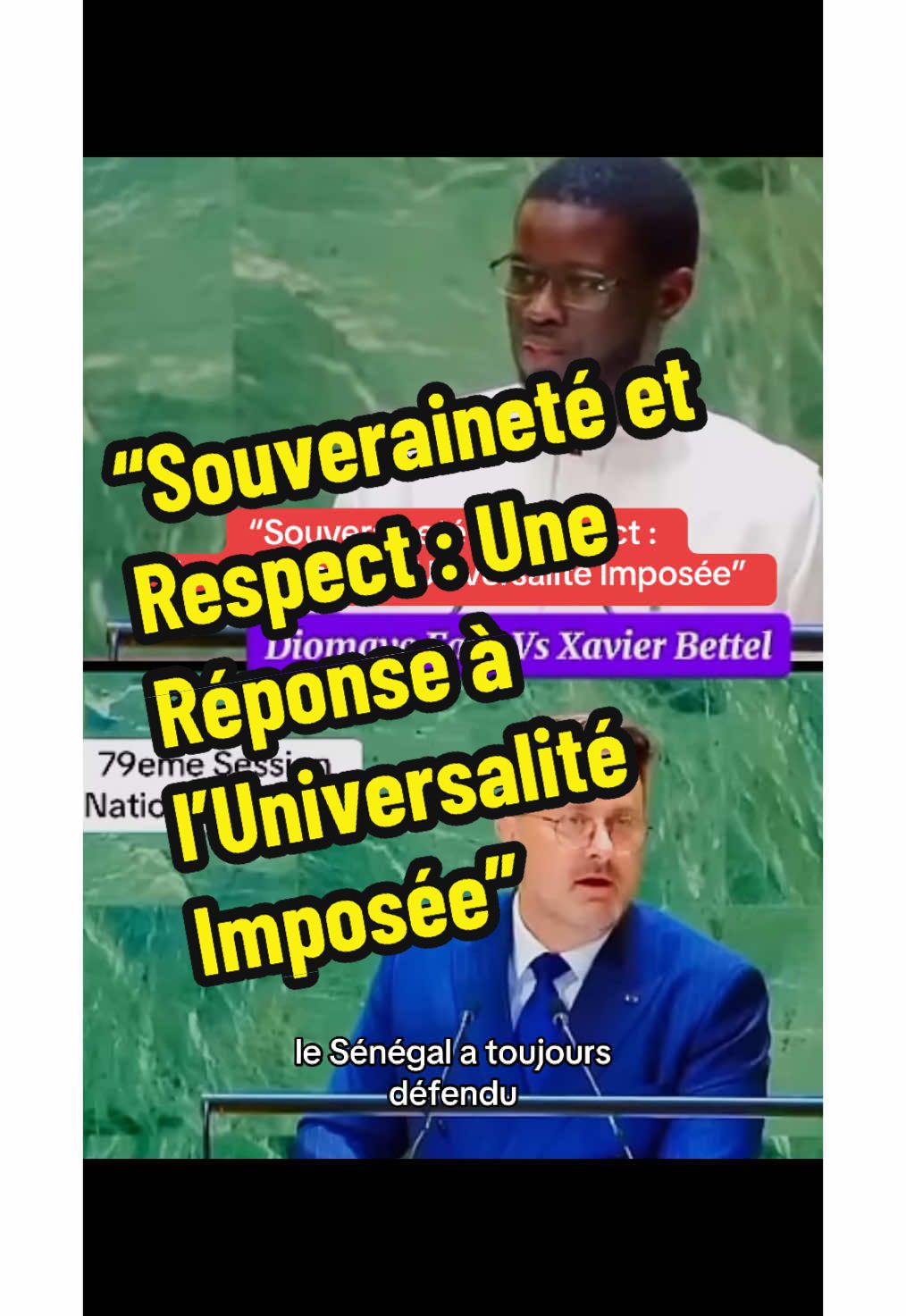 “Souveraineté et Respect : Une Réponse à l’Universalité Imposée” Dans un débat sur l’homosexualité, Diomaye Faye répond à Xavier Bettel : “Aucune nation ne devrait imposer aux autres ses pratiques ou ses valeurs comme normes universelles.” Ce rappel met en lumière la nécessité de respecter les spécificités culturelles et les réalités sociales de chaque nation, en particulier lorsqu’il s’agit de sujets sensibles comme les droits LGBTQ+. Les tentatives de certains pays occidentaux d’imposer leurs modèles ou valeurs en matière de sexualité sont souvent perçues en Afrique comme des formes de néocolonialisme ou d’ingérence. Le dialogue et la coopération, basés sur le respect mutuel, doivent primer pour aborder ces sujets avec compréhension, sans écraser les identités et souverainetés locales. #SouverainetéDesNations #RespectDesCultures #HomosexualitéEtDébat #UniversalitéImposée #DroitsLGBTQ #Néocolonialisme #AfriqueDebout #JusticeGlobale 