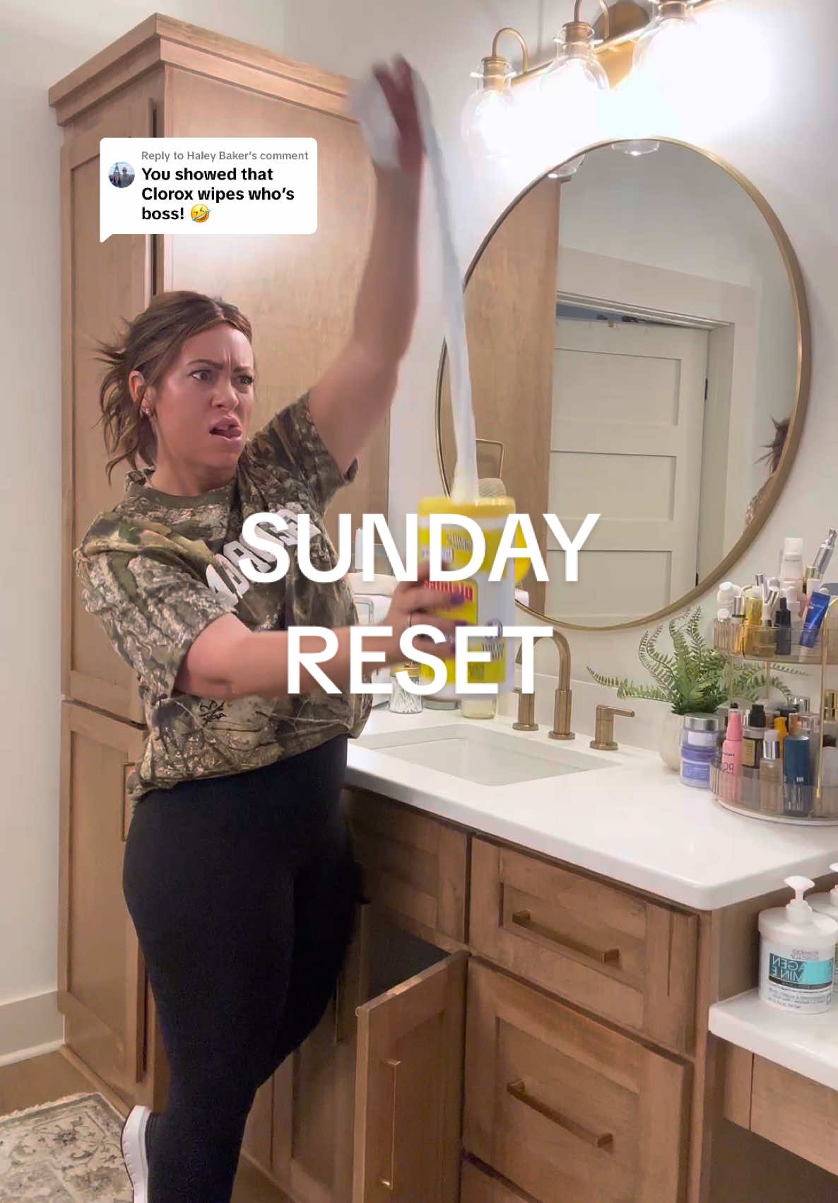 Replying to @Haley Baker #sundayreset #remix #CleanTok #cleaningvlog #clean #reset #resetroutine #cloroxwipes #camo 