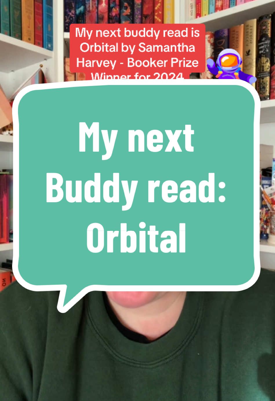 Really looking forward to reading this next book. Orbital by Samantha Harvey was the Booker prize whenever 2024. It’s a novella, but I’m hoping packs a punch. Set in space this sci-fi novel explores humanity and our relationship with earth. I’ll be buddy reading this with the lovely @📚Carly reads before bed 📚😴  #BookTok #buddyread #orbital #bookerprize #scifibooks  #fyp 