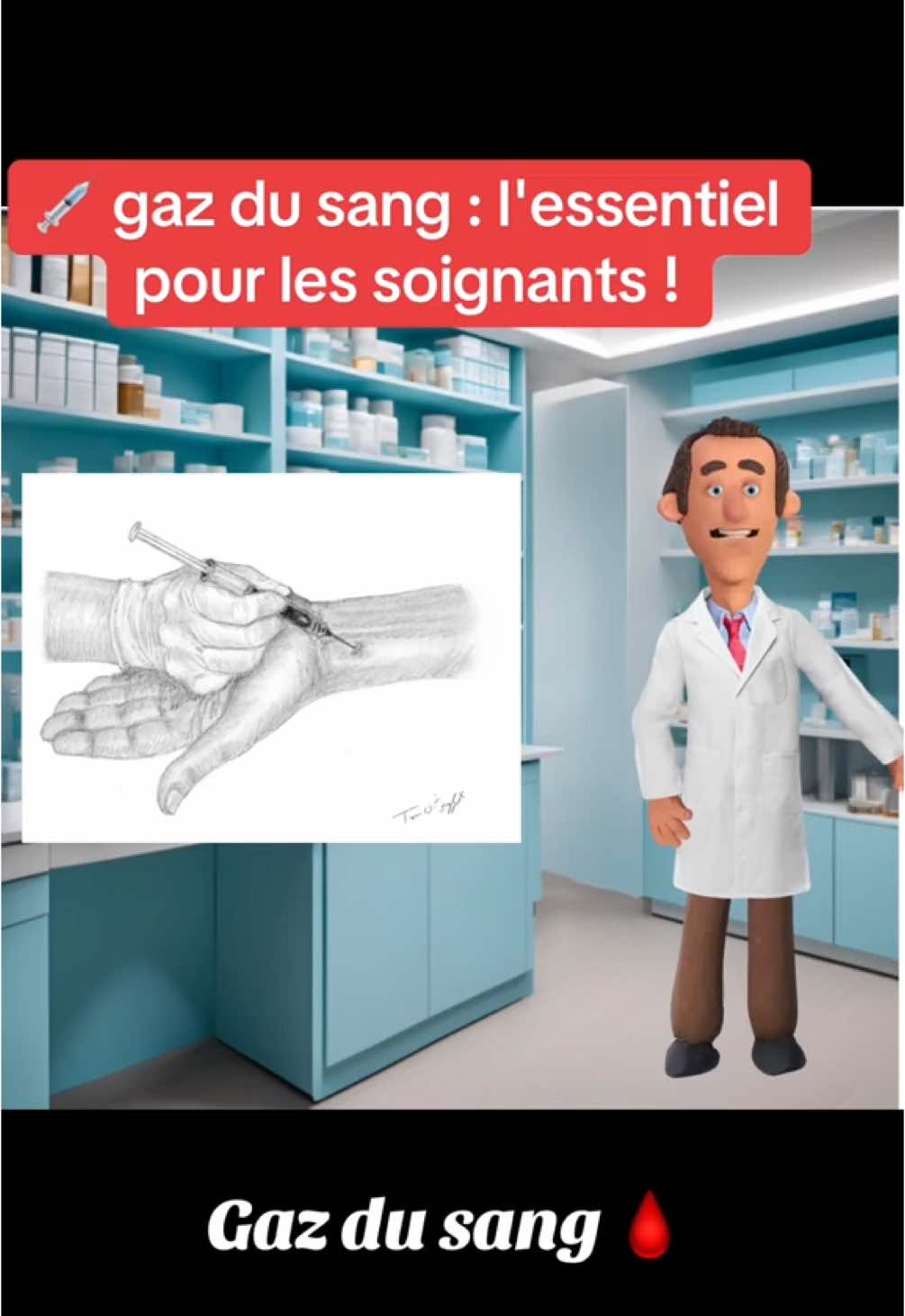 Gaz du sang : un outil clé pour évaluer l’état respiratoire et métabolique 🌡️ Apprenez à interpréter rapidement pH, PaO2, PaCO2 et HCO3⁻. Déjà pratiqué ? Partagez vos astuces en commentaires ! 👇