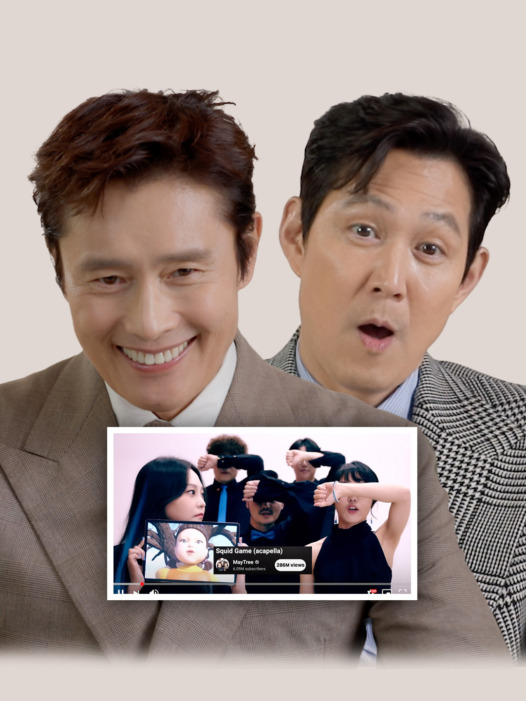 Watch Lee Jung-jae and Lee Byung-hun react to the best (and weirdest) #SquidGame fan content before Season 2 premieres on Thursday! #SquidGame2