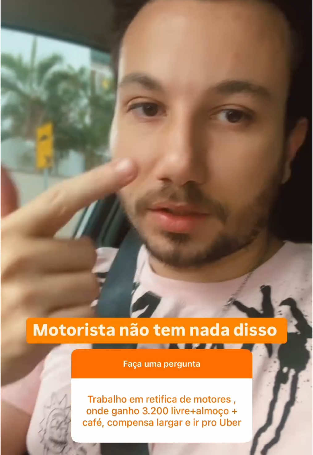 🟠O que vc falaria para esse rapaz? #uber #99pop #motoristas #motorista6estrelas