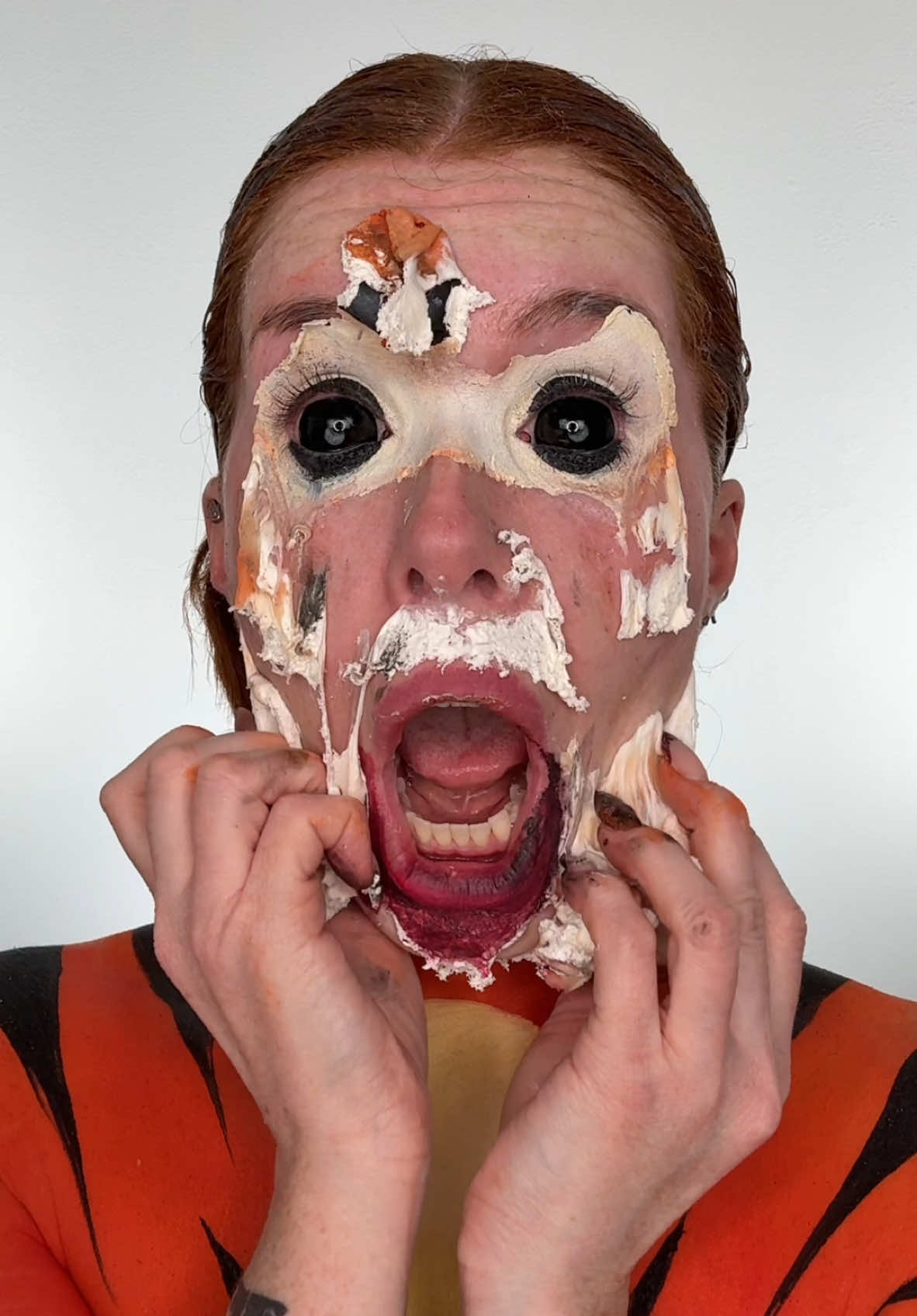 TIGGER makeup removal! 😱 looks like cake! Im sorry! What look should i create next?! 