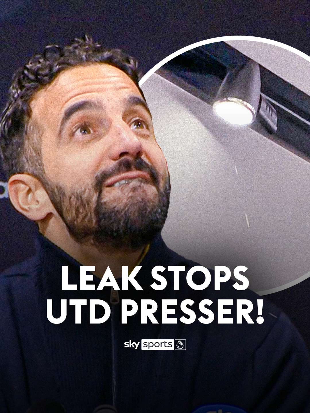 Leak stops Ruben Amorim's Man Utd press conference 😮😳 #PremierLeague #footballtiktok #skysports #manutd