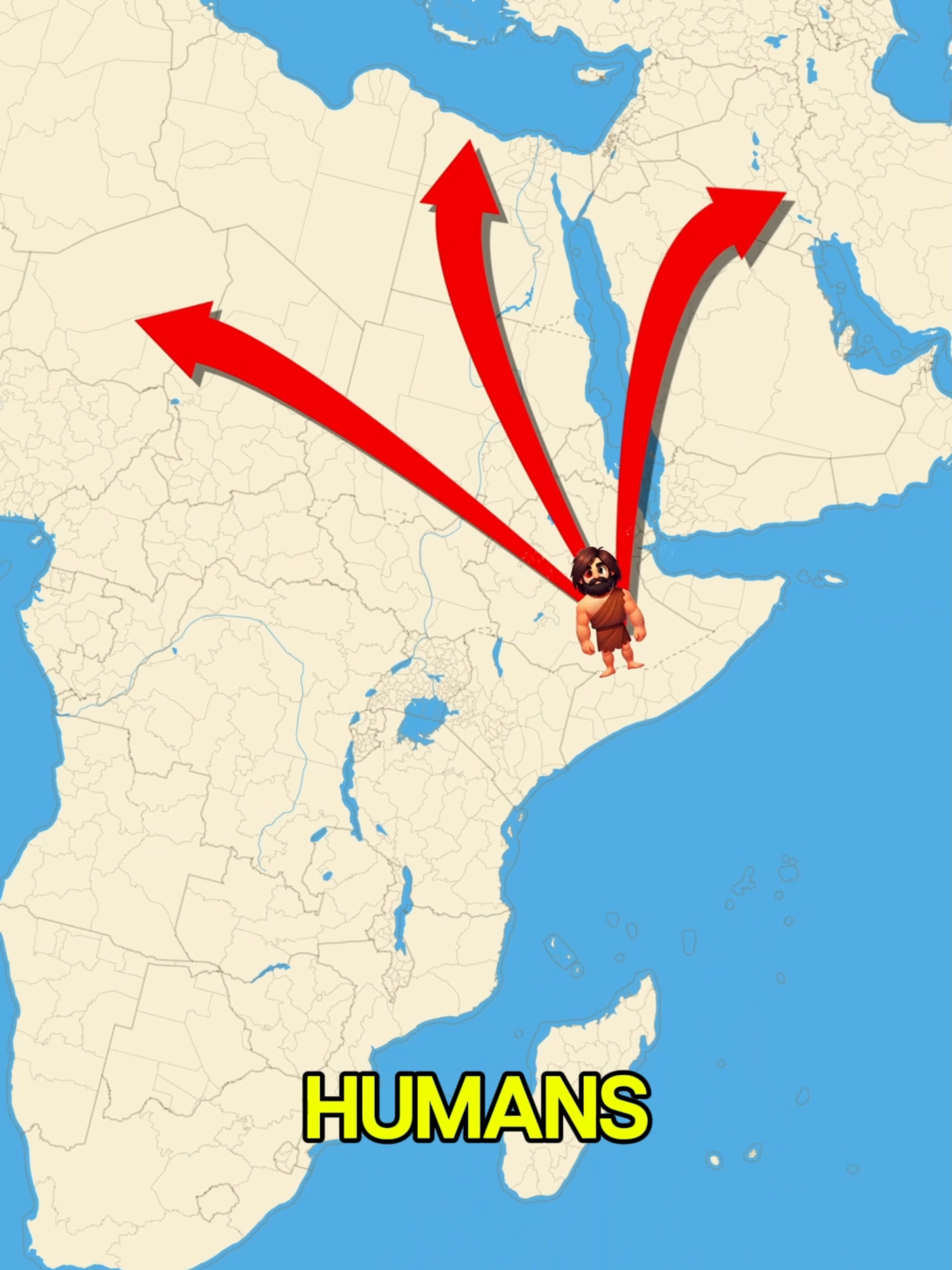 How Humans migrated out of Africa? #map #maps #animation #educational #knowledge #viralvideos #videoviral #uktiktok