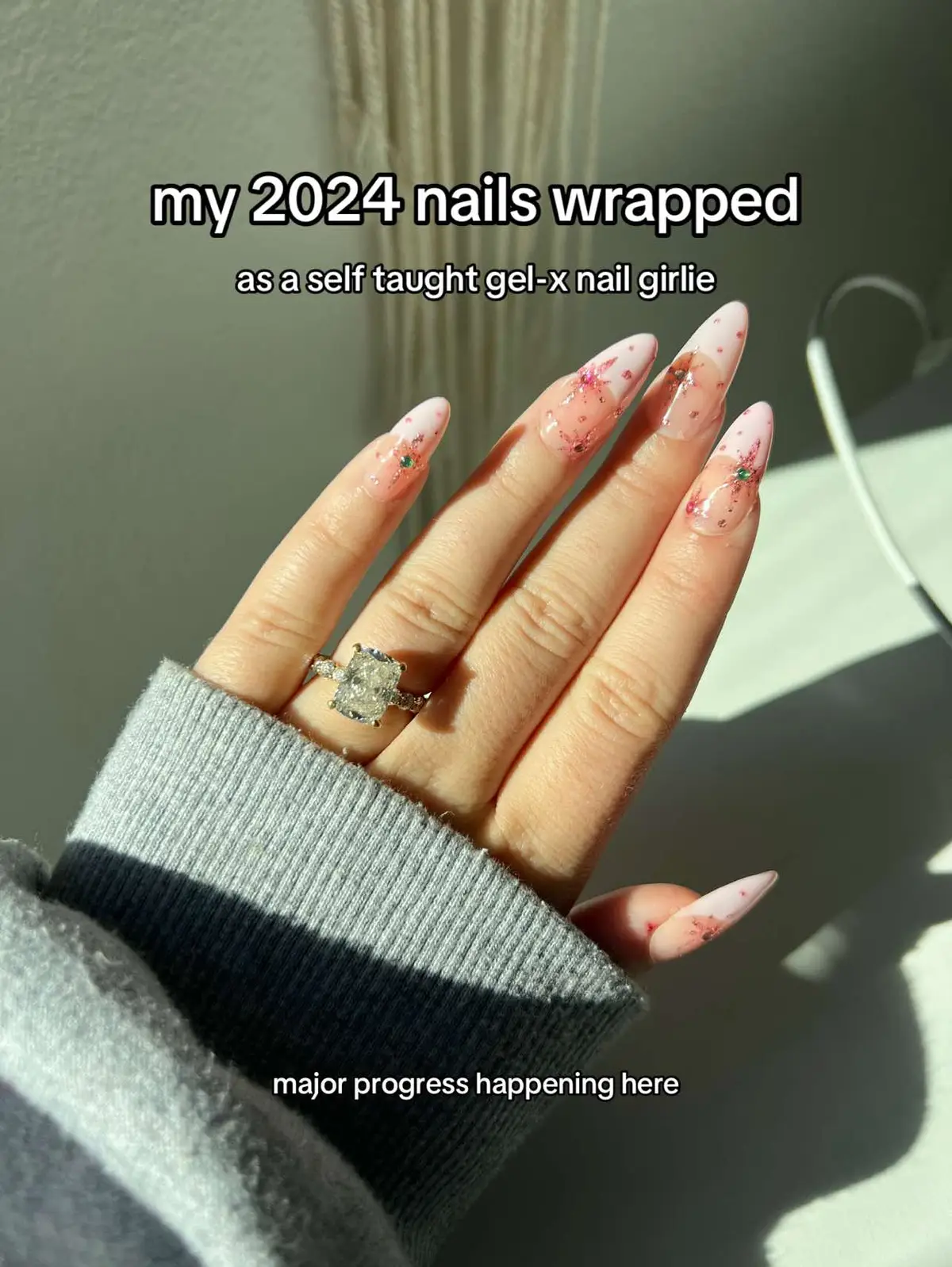 6 months of nails as a self taught gel-x nail girlie #nailart #gelxnails #2024wrapped 