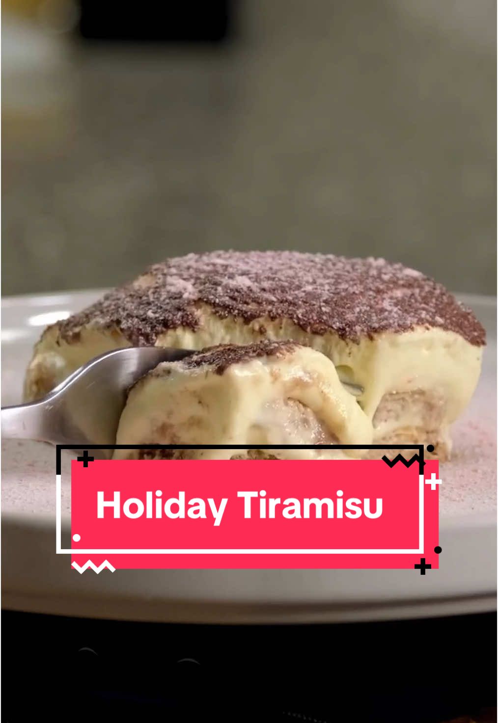 🎄Tiramisu of the Bells🔔  (Singalong Karaoke Version) You asked for it... so here it is... sing your way to the Most Wonderful Holiday Dessert of the Year Recipe: ▢ 1½ c Milk (360g) ▢ 2 Packs Hot Cocoa Mix (80g) ▢ ¾ cup Grand Mariner (120g divided) ▢ 16 ounces Mascarpone (452g) ▢ 6 Egg Yolks ▢ ⅔ c Sugar (140g) ▢ 2 c Heavy Cream (480ml) ▢ 2 tsp Vanilla Extract ▢ About 40 Ladyfingers ▢ ⅓ c Cocoa Powder (33g) ▢ 3 Candy canes (Powdered) -Make the Hot Cocoa according to the packet instructions, and pour in ¼ cup of Grand Marnier. Let cool.  -Rest a metal bowl on top of a pot of boiling water. (Make sure the water does not reach the bottom of the bowl). Over the heat, continuously whisk together sugar and eggs until the sugar is fully dissolved. Combine with the rest of the grand marnier to make a “zabaglione” -Mix the Zabaglione with the marscarpone and whipped cream (either pre bought, or homemade with cream and vanilla…I prefer homemade because you can skip the sugar. The dish is already sweet enough with cocoa and zabaglione) -Fold together until fully smooth, then layer the tiramisu with ladyfingers QUICKLY dipped into the hot cocoa, cream, more dipped ladyfingers and then a dusting of cocoa powder.  -Let it rest overnight so the cocoa powder has a chance to hydrate fully.  -Before serving, blend or crush a few candy canes into powder and use as a final little garnish. #tiramisu #christmasdessert #holidayrecipes #italianfood