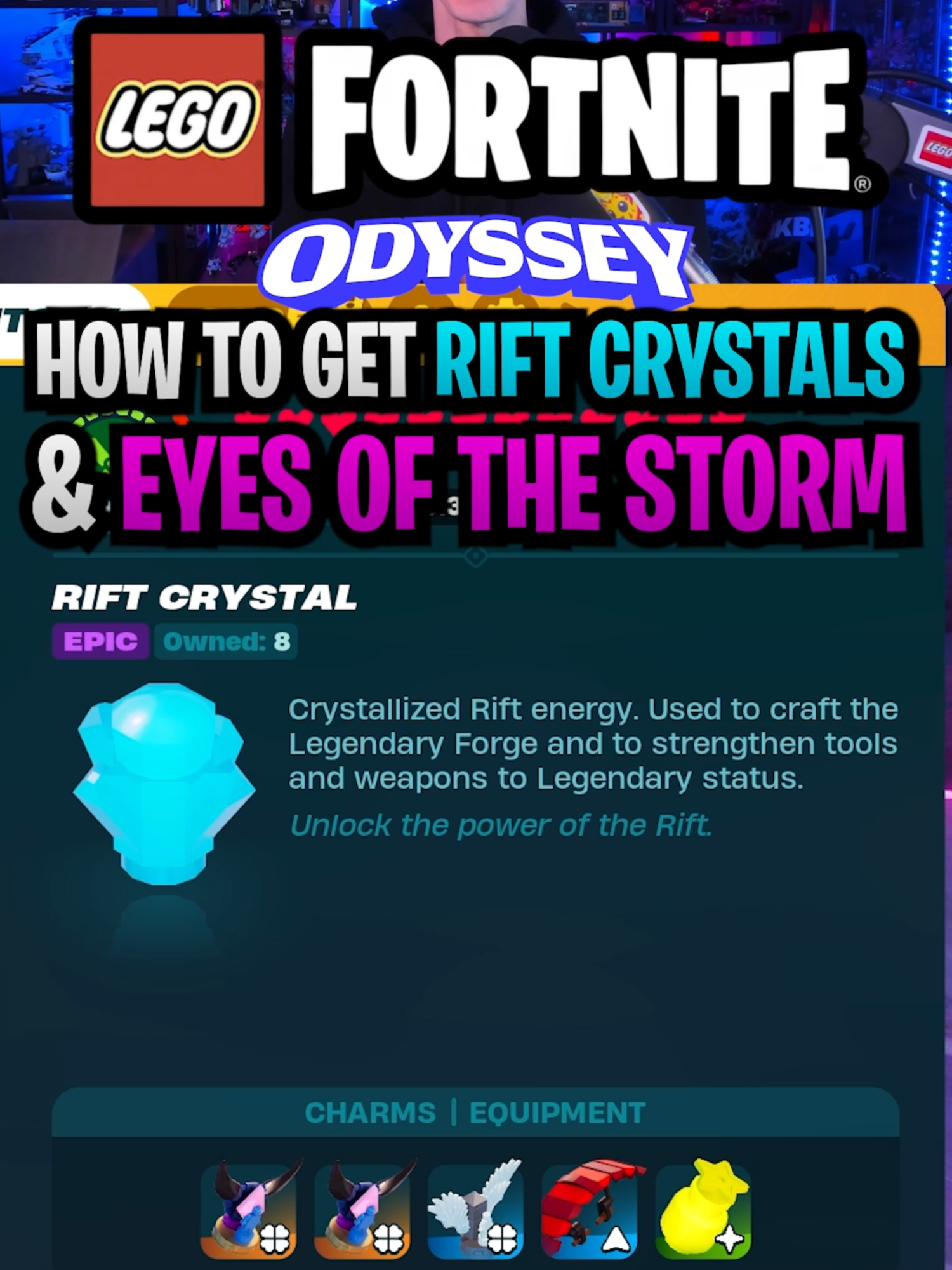 How to get MORE Eyes of the Storm + Rift Crystals in LEGO Fortnite Odyssey! #legofortnite