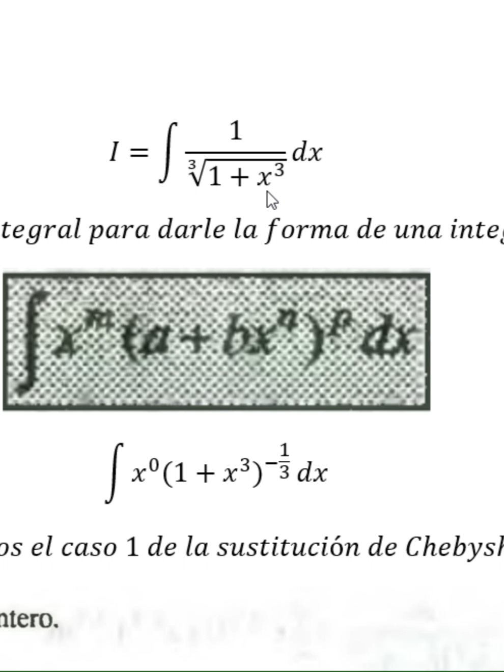 INTEGRAL #1 RESUELTA por método de Chebyshev (disculpen la demora) SI QUIEREN QUE RESUELVA ALGUNA INTEGRAL COMÉNTENLA #integral #integralesindefinidas #cálculointegral #universidad #aprobarexamen #mathrocks #integration #integrales #tareas