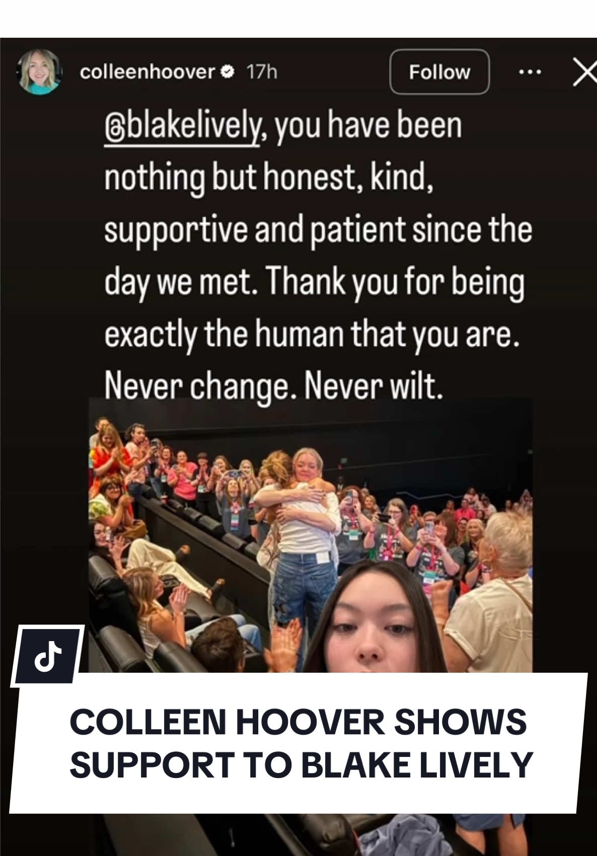 Colleen Hoover speaks out in support of Blake Lively #justinbaldoni #blakelively #colleenhoover #itendswithus