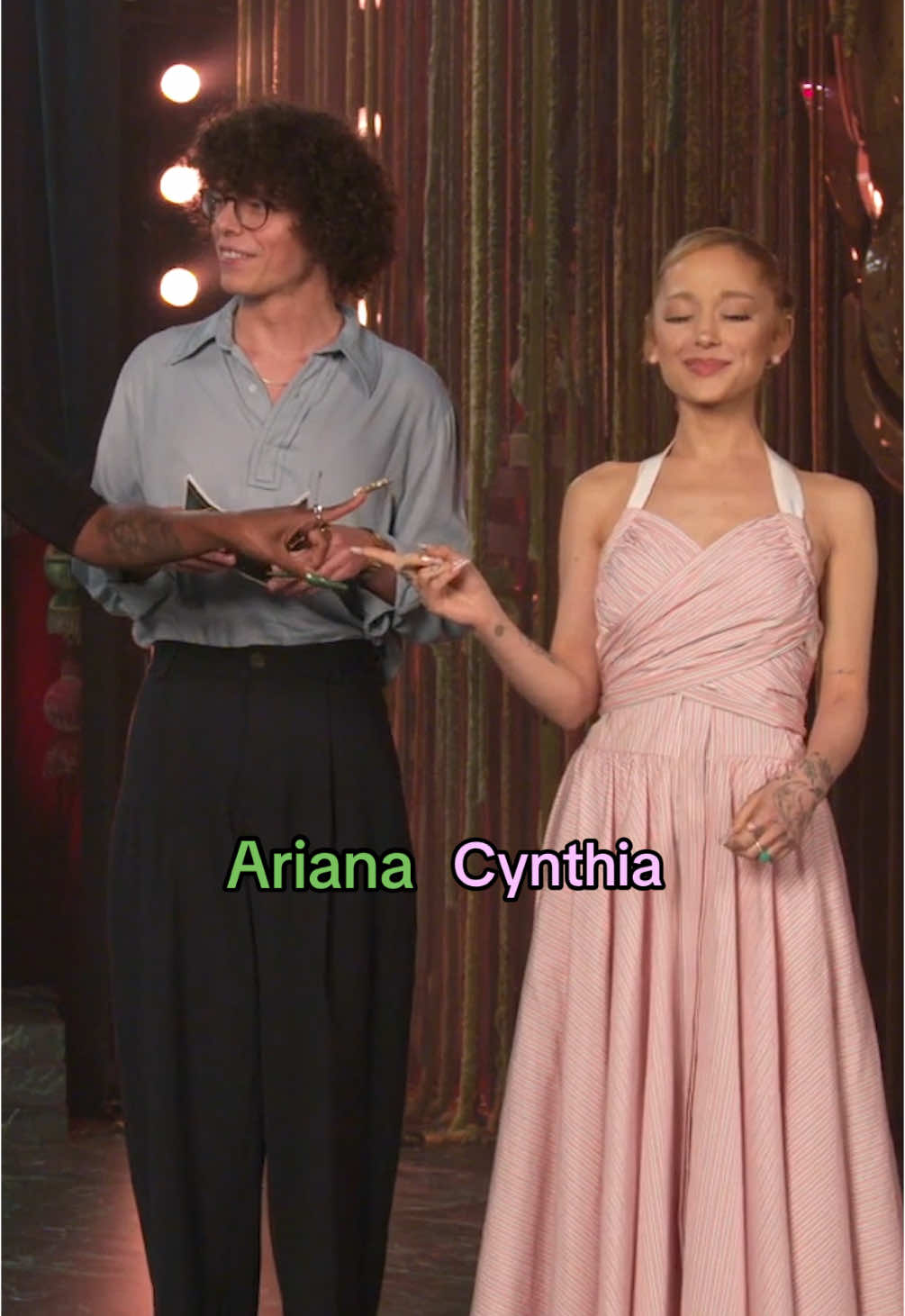 who is more likely to with #arianagrande and #cynthiaerivo 🩷💚 #wicked #wickedmovie #universalpartner 