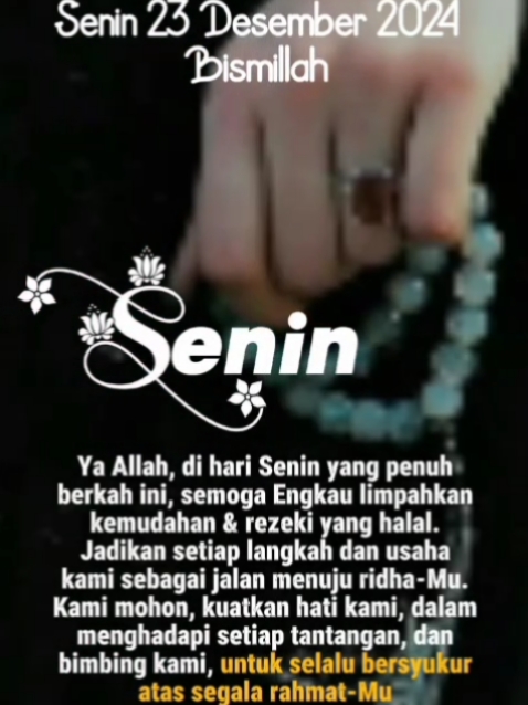 assalamu'alaikum selamat pagi, senin 23-12-2024