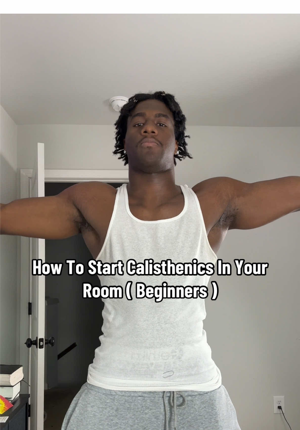 How to start calisthenics in your room for beginners #fypシ #fyp #workout #Fitness #calisthenics #homeworkout 