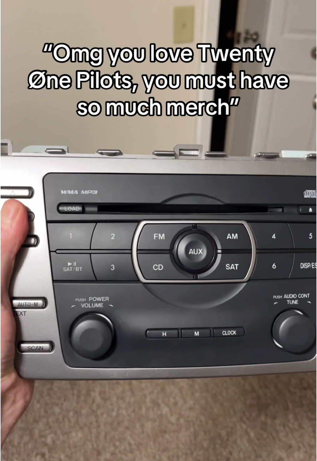 I actually stole Tyler Joseph’s Car Radio. #twentyonepilots #foryou #meme #merch #tøp #tylerjoseph #joshdun 