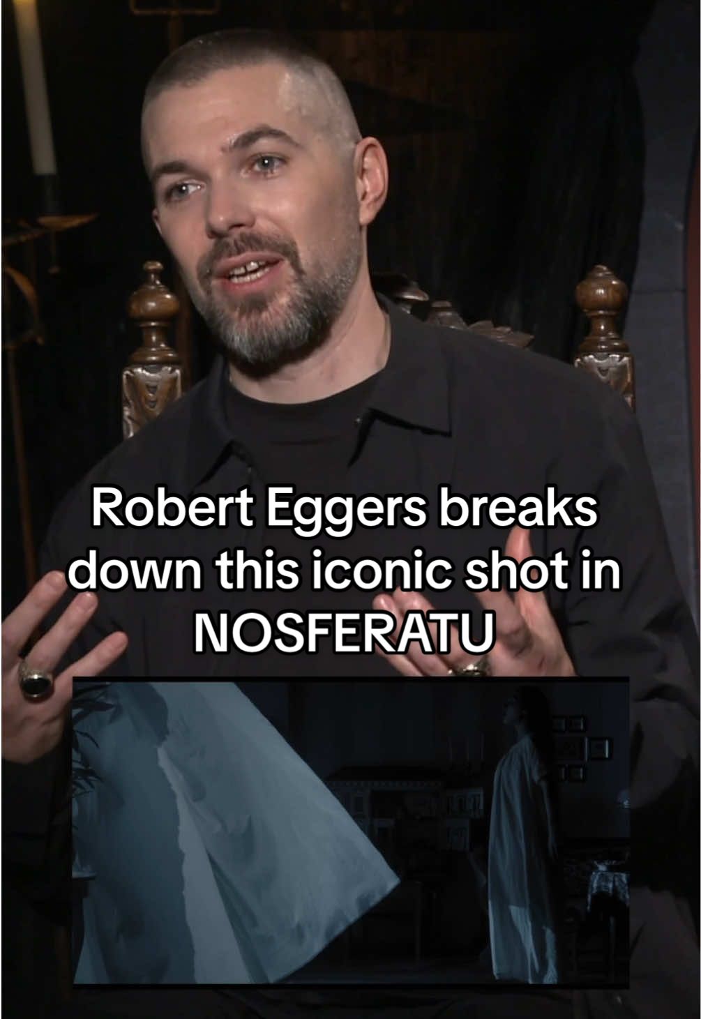 #RobertEggers is one of the best directors working today. 🖤🕯️🎬 #Nosferatu #CountOrolok #horror #billskarsgård #film #director #lilyrosedepp #willemdafoe #thenorthman #thelighthouse 