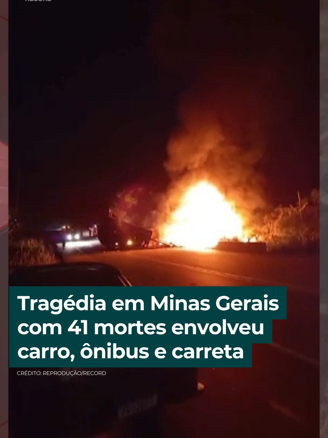 Tragédia na BR-116! Na estrada que corta o interior de Minas Gerais, aconteceu um dos piores acidentes das últimas décadas envolvendo uma carreta, um carro e um ônibus. O #DomingoEspetacular está no ar e traz todos os detalhes dessa história, o drama dos parentes em busca de explicações para o acidente e os relatos de quem acompanhou tudo de perto. ➡️ Assista à reportagem completa em r7.com/domingoespetacular. #ReportagensDE