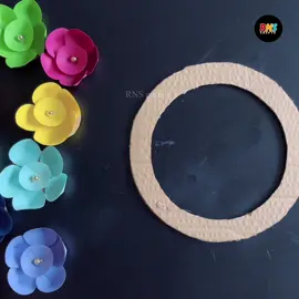 Beautiful and Easy Paper Flower Wall Hanging ❤️ #amazing #paper #foryourpage #fypシ #foryou #easy #handmade #viral #decor #DIY #trending #workthisway #foryoupage